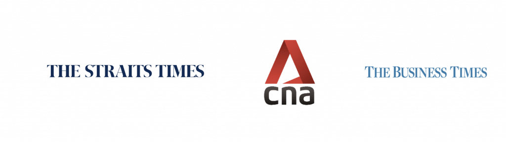 The Straits Times, Channel News Asia, The Business Times